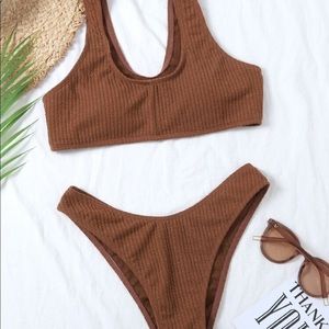Shein Brown Bathing Suit